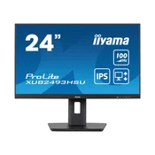 IIYAMA 24 XUB2493HSU-B7 FHD (1920x1080) IPS, Pivot, 100Hz, 1ms, 300 cd/m2, 1300:1, HDMI/DP, 2×USB-A, zvučnici, crni