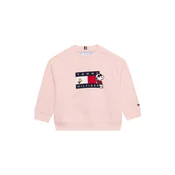 TOMMY HILFIGER Majica PEANUTS mornarska/staro roza/češnjevo rdeča/bela