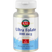 KAL prehransko dopolnilo Ultra Folate (800mcg), 90 tablet