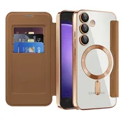 Etui SmartMag Book z Magsafe tehnologijo in RFID denarnico za Samsung Galaxy S23 FE - brown