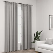 Zavjese za zamracivanje s kukama 2 kom sive 140 x 225 cm