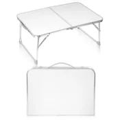 shumee Zložljiva kamping miza 60 cm za ribolov, raztegljiva miza, kovček