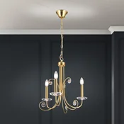 ORION Ariane luster, zlatne boje, O 50 cm, kristal, 3 žarulje. - Dnevni boravak/blagovaonica - zlato, naravno - Metal