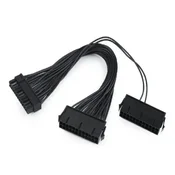 Gembird CC-PSU24-01 Dvostruki naponski produžni kabl za PC, 0,3m, 24 pina, Crni