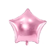 PartyDeco Folija balon STAR, svetlo roza, 48 cm