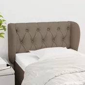 Greatstore Vzglavje z ušesi taupe 83x23x78/88 cm blago