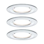 Paulmann LED vgradni reflektor Nova Coin 3 krom okrogel zatemnljiv - Hodnik - Sodobni - Kovina