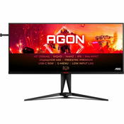 Monitor AOC 40 Agon AG405UXC, IPS, gaming, Adaptive-Sync, AMD FreeSync Premium 144Hz, 1ms, HDR400, 2xHDMI, DP, 4xUSB 3.2, USB-C, Zvučnici, 3440x1440 AG405UXC