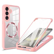 Hibridni Full body ovitek Techsuit ColorVerse 360 MagSafe za Samsung Galaxy S25 Plus - pink
