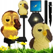 hurtnet Solarna LED vrtna svetilka sovica 41cm 2W