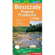 shumee Bieszczady in predgorje Przemyśl - turistični zemljevid