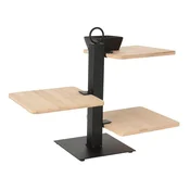Vilde Vilde 139213 - Trospratni stalak za torte od bambusa sa cinijom – 32 × 32 × 26,5