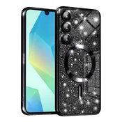 TPU gel ovitek Techsuit Luxury Glitter MagSafe za Samsung Galaxy A16 4G/5G - black