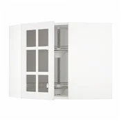 METOD Ug.zid.orm. i roto-polic/stakl.vrat, bela/Stensund bela, 68x60 cm