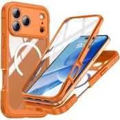 Overboard Ovitek za iPhone 17 Pro z zaščitnim steklom za MagSafe, oranžen