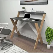 Hanah Home radni sto X, 90 cm, atlantski bor / antracit