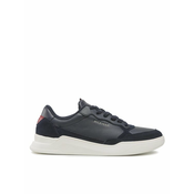 Usnjene superge Tommy Hilfiger FM0FM04358 ELEVATED CUPSOLE LEATHER MIX mornarsko modra barva