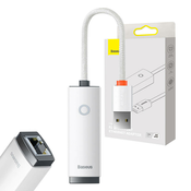 Baseus Lite Series USB na RJ45 mrežni adapter, 100 Mbps (bijeli)