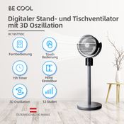 BE COOL BC18STTIDC Ventilator 2 in 1 Stand- in Tischventilator