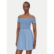 Tommy Jeans Poletna obleka DW0DW20677 Modra Regular Fit
