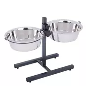 Pasji bar vklj. z 2 posodama iz nerjavečega jekla - 2x1,6 l, 21 cm, višina do 38 cm