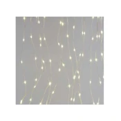 LED božična viseča veriga - zavesa, 2,9 x 1,5 m, za zunanjo in notranjo uporabo, toplo bela, programi