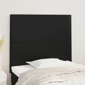 vidaXL vidaXL Posteljno vzglavje 2 kosa črno 100x5x78/88 cm umetno usnje, (20792677)