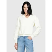 Sisley Majica dugih rukava 3FPPL104P Écru Regular Fit