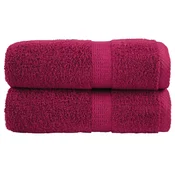 Vidaxl Premium brisače za pranje SOLUND 2 kosa bordo 30x30 cm 600 g/m2