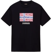 NAPAPIJRI Majica DRAPEAU mornarska/temno rdeča/črna/off-bela