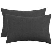 vidaXL Prevleka za blazino 2 pcs HEERLEN Temno siva 50 x 70 cm Bouclé