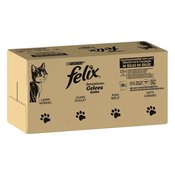 Jumbo pakiranje Felix Sensations vrećice 120 x 85 g - Raznolikost okusa (govedina, piletina, pačetina i janjetina)