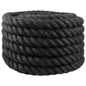 Vidaxl Vrv iz jute 60 Črna 100% Tossa jute