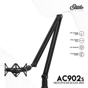 Studijski stalak za mikrofonon Fantech AC902s Microfone boom arm crni