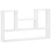 vidaXL Stenska polica Bela 100 x 17 x 60 cm Obdelan les