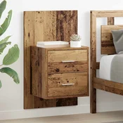 Wall-mounted nocni ormaric 2 pcs Staro drvo 48,5 x 32,5 x 80 cm