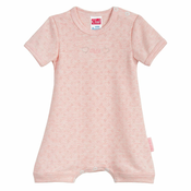 Clar pajac z rokavi KR KH 01804 žakard Little&Cute D roza 86