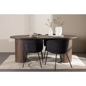 Venture Design Jedilna garnitura Härön jedilna miza in jedilni stol Berit 200x90 cm moka