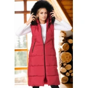 Z6741 DEWBERRY WOMENS VEST-LIGHT BURGUNDY