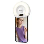 Yesido - LED Selfie svjetlo s kopčom za telefon (DH13) - 400mAh 3 načina rada svjetla - bijelo