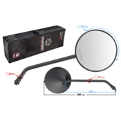 shumee Ogledala R+R (premer navoja 10 mm) za moped Ranger Classic - črna s homologacijo