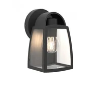 LUTEC Zunanja stenska svetilka KELSEY, črna, višina 20 cm, kovina, IP44 E27 - Sodobni - Aluminij