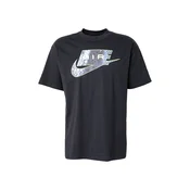 Nike Sportswear Majica AIR srebrno-siva/svetlo zelena/črna