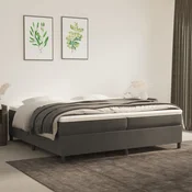 shumee vidaXL Posteljni okvir brez vzmetnice temno siv 200x200 cm žamet