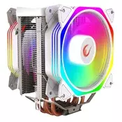 Rampage hladnjak za CPU - OCTAGON C60 (max. 40 dB, 96,84 m3/h, 4-pinski priključak, 2x12 cm, A-RGB, LED, bijela)