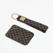 Denarnica Calvin Klein Emblem Aop Key Fob + Cardholder Black Universal