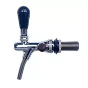 ich-zapfe Samozapiralna kromirana pipo za pivo 7 mm, dolžina navoja 35 mm z rozeto, (5000216745)