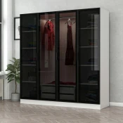 Hanah home Ormar Kale 180x190x52cm Belo-Crni