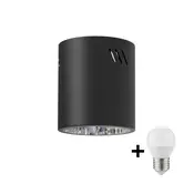 LED spot svetiljka GEORGE 1xE27/6W/230V, precnik 11 cm, crna