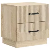 vidaXL Nočna omarica Sonoma hrast 43 x 34,5 x 44,5 cm Inženirski les